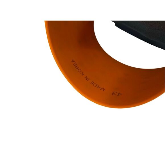 NIB MCM Mens US 10 Persimmon Orange Visetos Monogram Print Vamp Slide Sandals - Picture 8 of 16